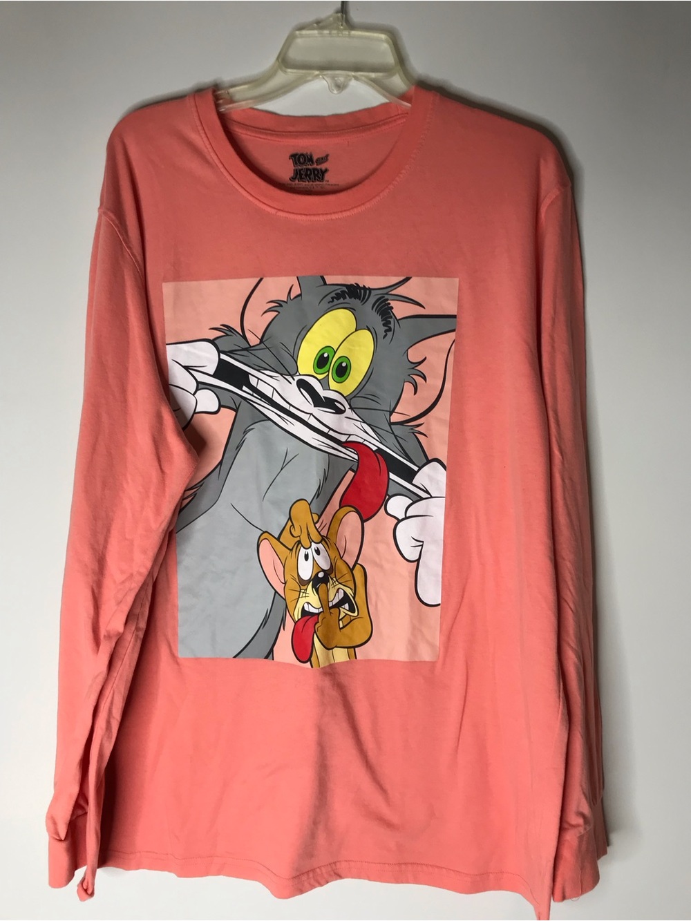 Tom & Jerry Coral Long-Sleeve Graphic Tee for Men